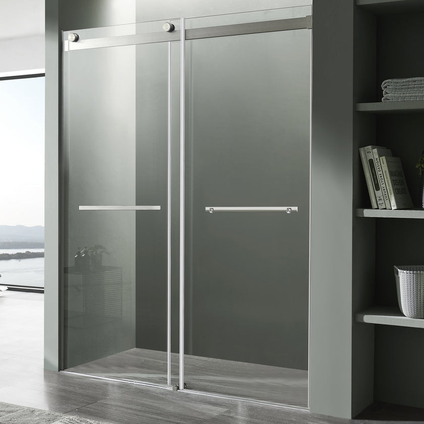 Anzzi Kahn Series 57 to 60 in. x 76 in. Sliding Frameless Shower Door SD-FRLS05802BN