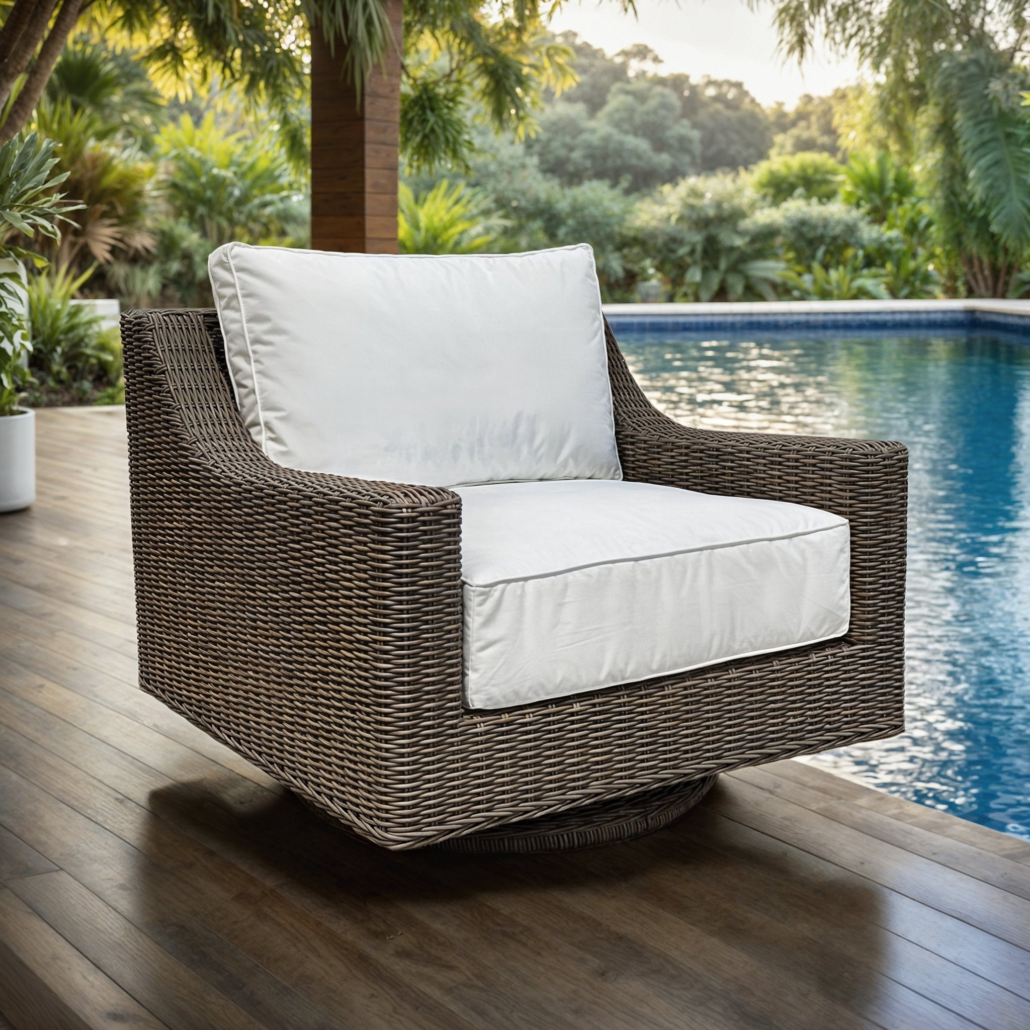 Padmas Outdoor Nautilus Swivel Rocker ( 2 Fabric Choices) OL-NAU28