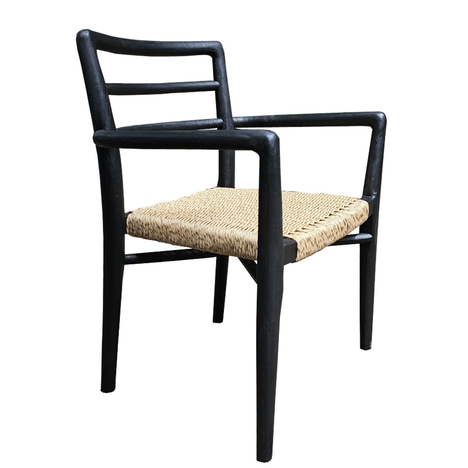 Padmas Set Of 2 - Outdoor Veranda Arm Dining Chair - BLACK OL-VER12-BLK-S/2