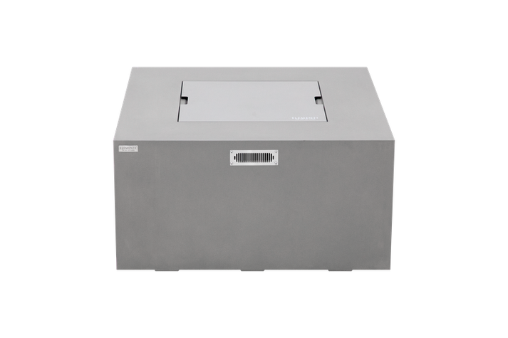 Elementi Rocky 43" Square Light Grey Propane Fire Table with Hidden Tank OFG310LG-LP