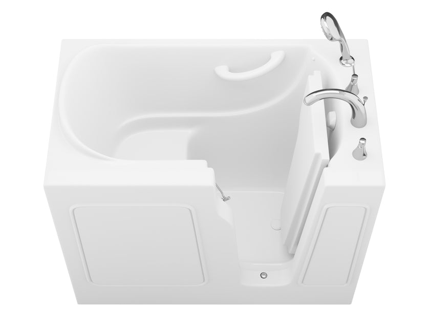 ANZZI Value Series 26" x 46" Compact Therapeutic Walk-In Tub with Whirlpool Hydrotherapy AZB2646RWS
