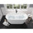ANZZI Bellentin 5.1 ft. Solid Surface Center Drain Freestanding Bathtub FT-AZ8416