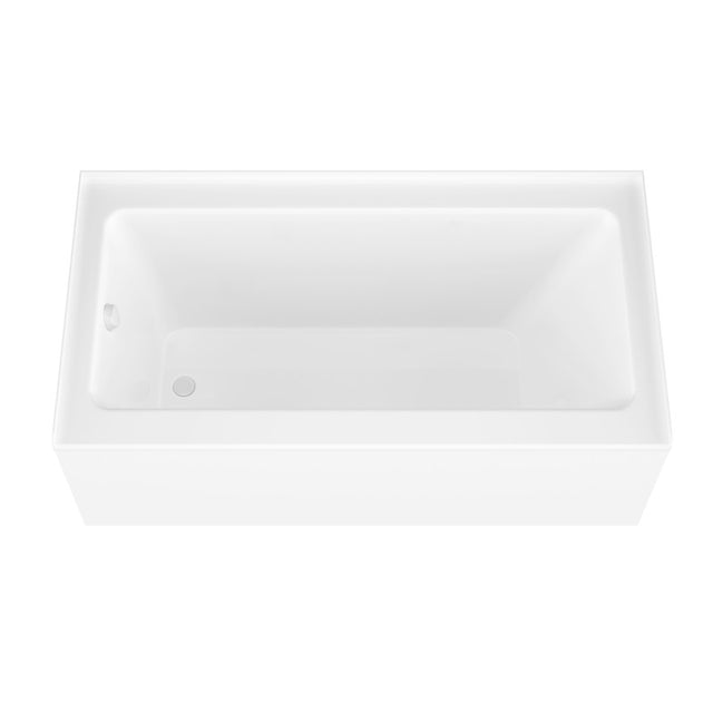ANZZI 5 ft. Acrylic Rectangle Tub With 34 in. by 58 in. Frameless Hinged Tub Door SD1001CH-3260R
