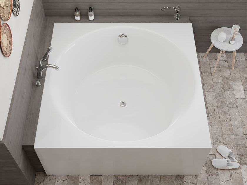 Anzzi Abyss 59" Freestanding Bathtub in White FT-AZ599