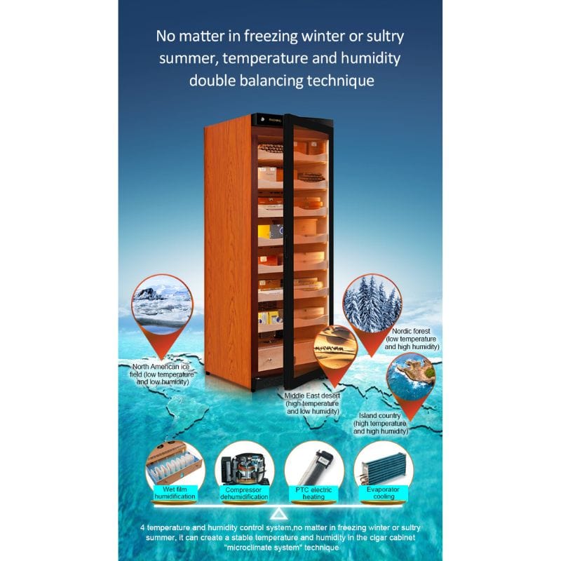 Raching C380A Electronic Humidor Cabinet | 1500 Cigars