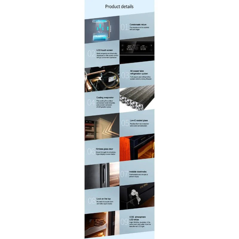 Raching C380A Electronic Humidor Cabinet | 1500 Cigars