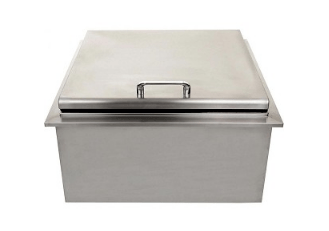 260 Series 18-Inch Drop-In Ice Bin Cooler With Condiment Tray - RO BBQ | BBQ-260-18D