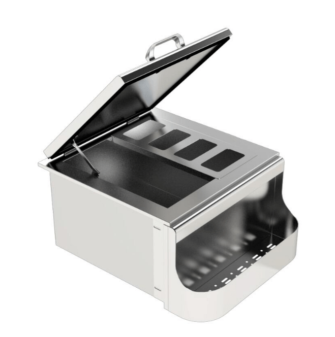 260 Series 18-Inch Slide-In Ice Bin Cooler With Speed Rail & Condiment Holder - RO BBQ | BBQ-260-18SI