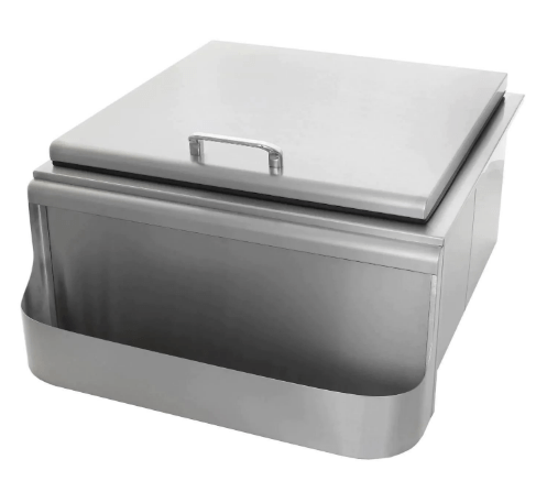 260 Series 25-Inch Slide-In Ice Bin Cooler With Speed Rail & Condiment Holder - RO BBQ | BBQ-260-SI