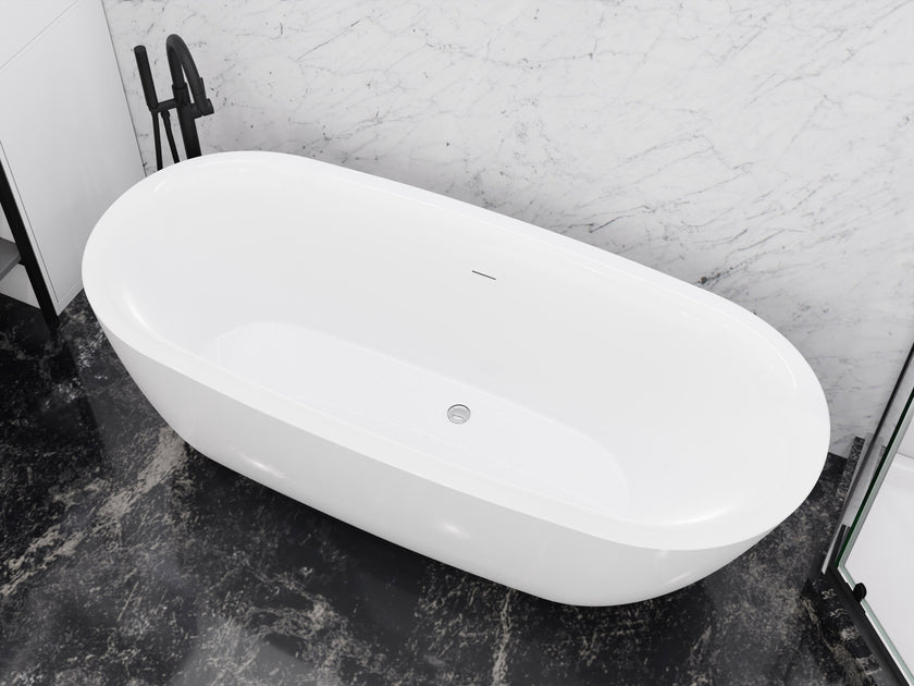ANZZI Ami Series 30" W Freestanding Soaker Tub FT-AZ401-59