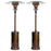 Radtec Two Pack: 96" Real Flame Propane Patio Heaters - Antique Bronze Finish (41,000 BTU)