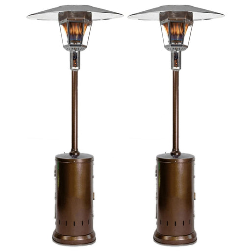 Radtec Two Pack: 96" Real Flame Propane Patio Heaters - Antique Bronze Finish (41,000 BTU)