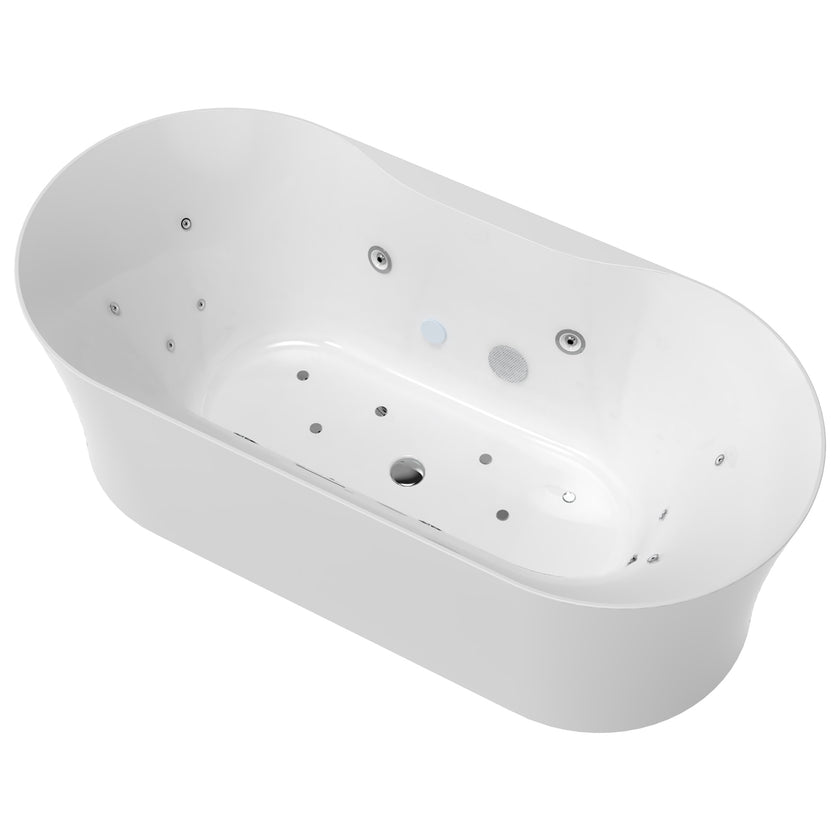 ANZZI Julia Series 67 in. Freestanding Acrylic Air and Whirlpool Bathtub FT-AZ204