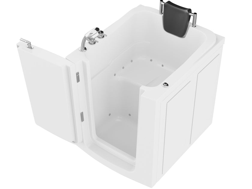 ANZZI Coupe Series 32" x 37" Compact Therapeutic Walk-In Tub with Dual Hydrotherapy AZ3238RWA