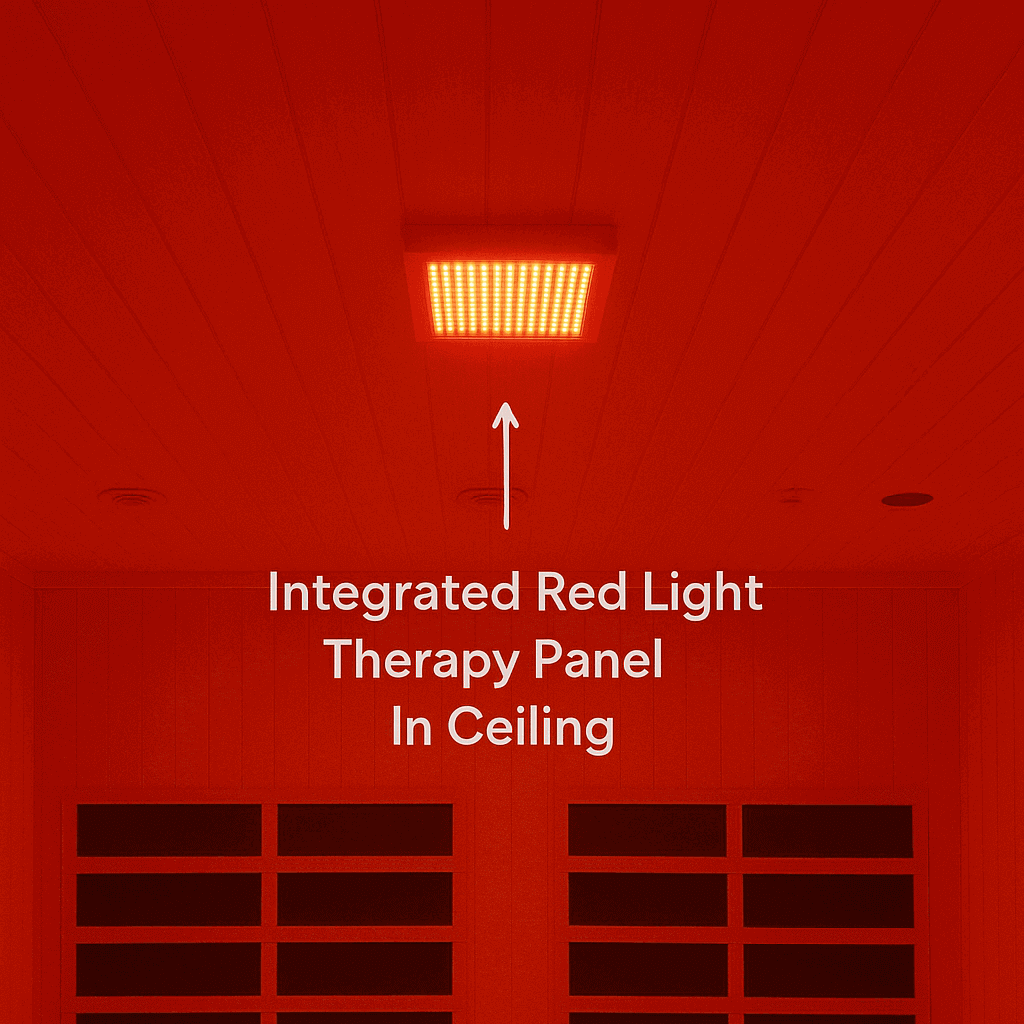 Golden Designs Maxxus S-Line 2-Person Full Spectrum Near Zero EMF FAR Indoor Infrared Sauna + Red Light Therapy MX-S206-01-FS-PC
