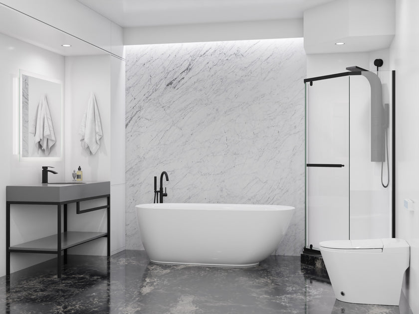 ANZZI Ami Series 30" W Freestanding Soaker Tub FT-AZ401-59