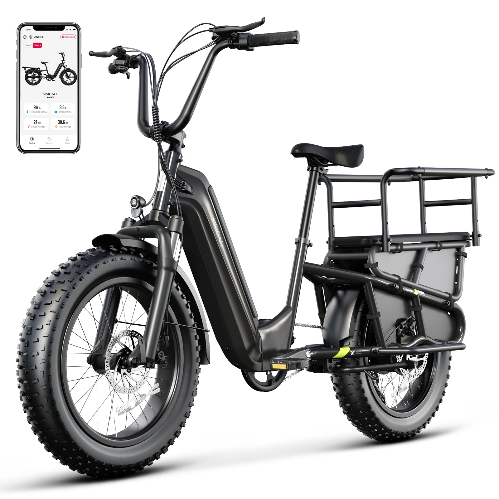Sisigad 20'' Champ Ext Fat Tire Cargo E-Bike