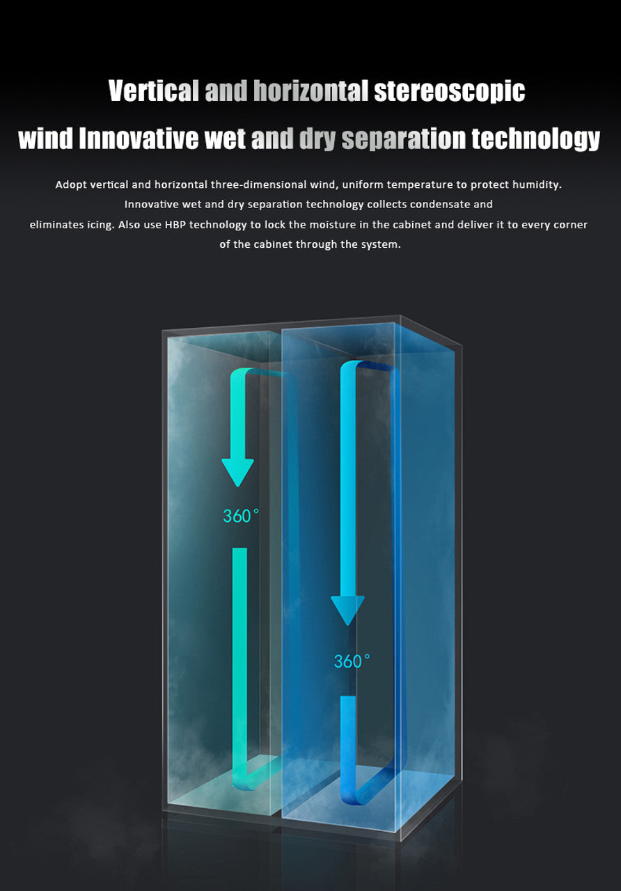 (Discontinued) Raching MON3800A Climate Control Black Titanium Stainless Steel 1,800-Cigar Electric Humidor