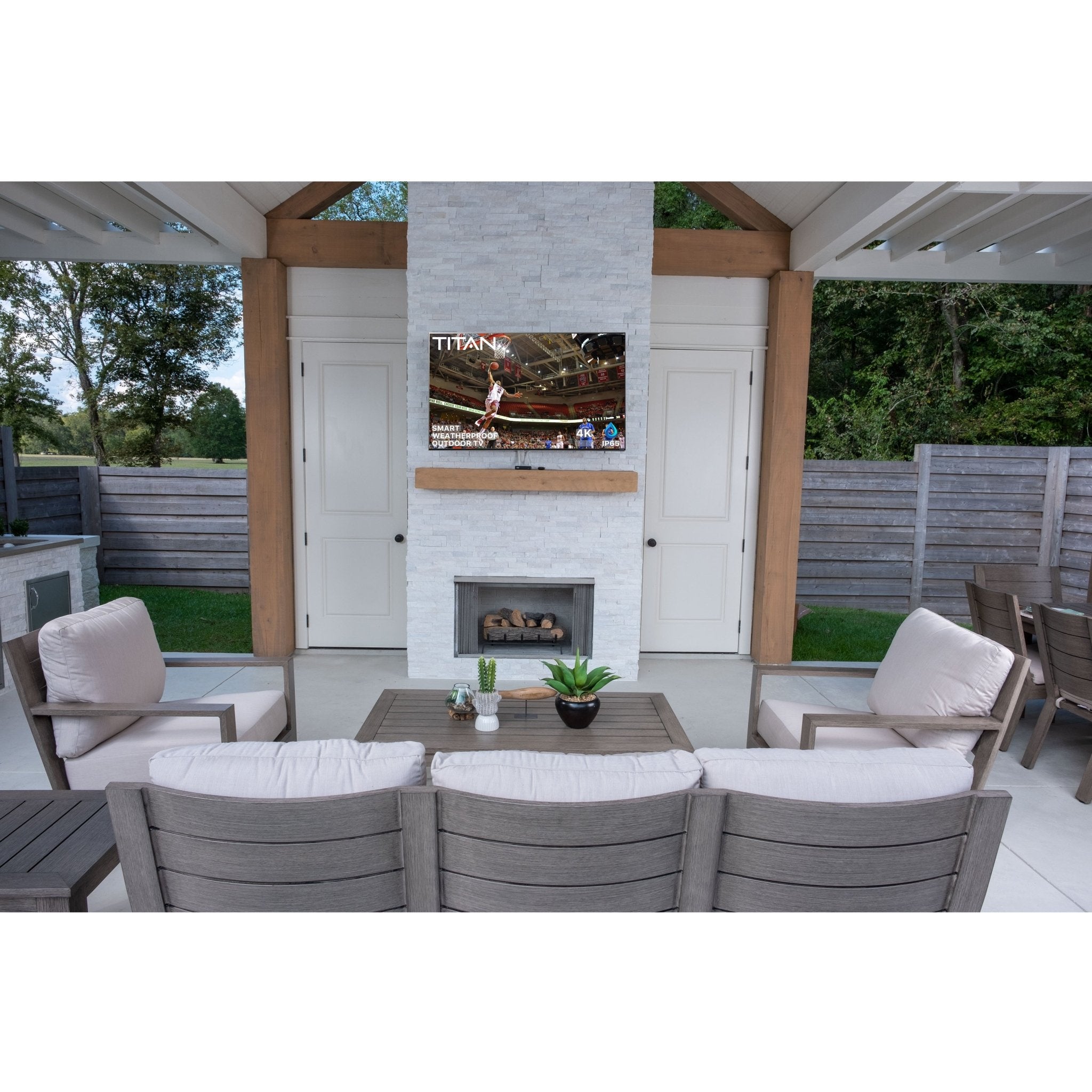 Titan Weatherproof Outdoor TV Full Sun L-100 QNED 4K Smart TV Powered By LG WebOS