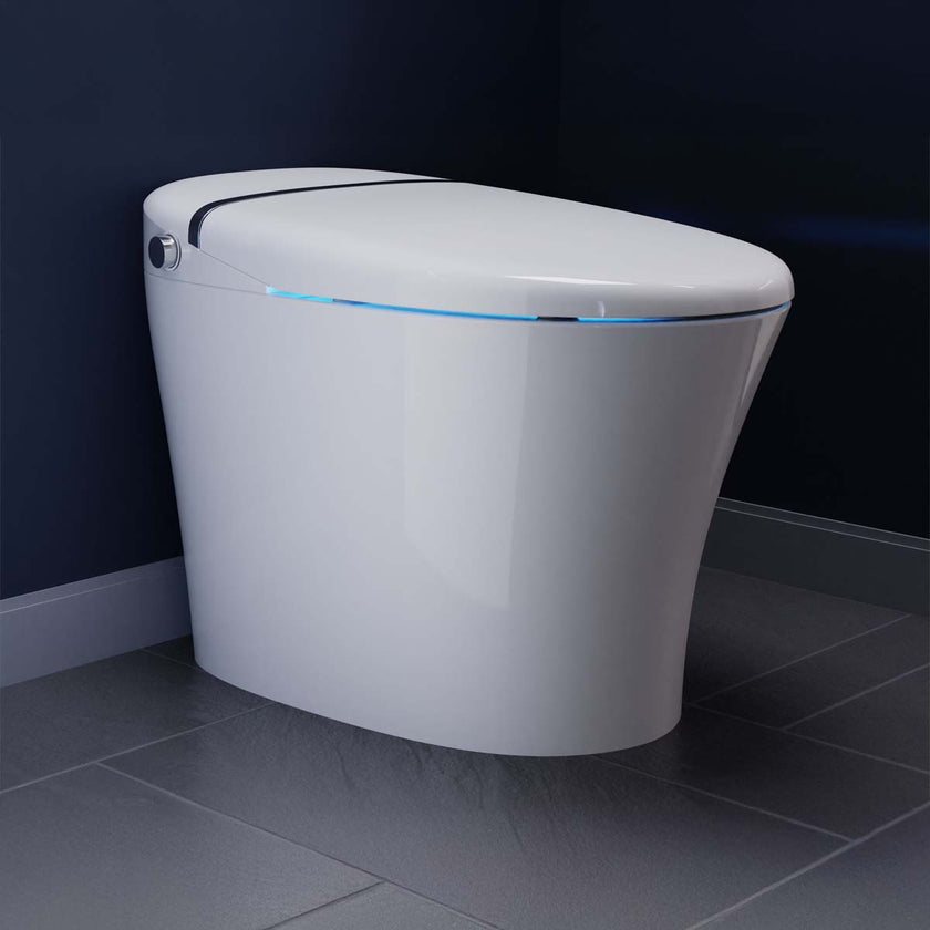 Anzzi ENVO Aura Elongated 1.28 GPF Smart Bidet Toilet TL-STSF851WH