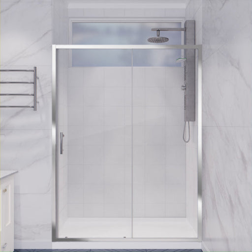 ANZZI 48 in. x 72 in. Framed Shower Door with TSUNAMI GUARD in Polished Chrome SD-AZ052-01CH-R