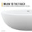 ANZZI Lusso 6.3 ft. Solid Surface Center Drain Freestanding Bathtub  FT-AZ504