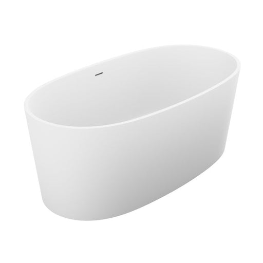 ANZZI Roccia 5.1 ft. Solid Surface Center Drain Freestanding Bathtub FT-AZ505