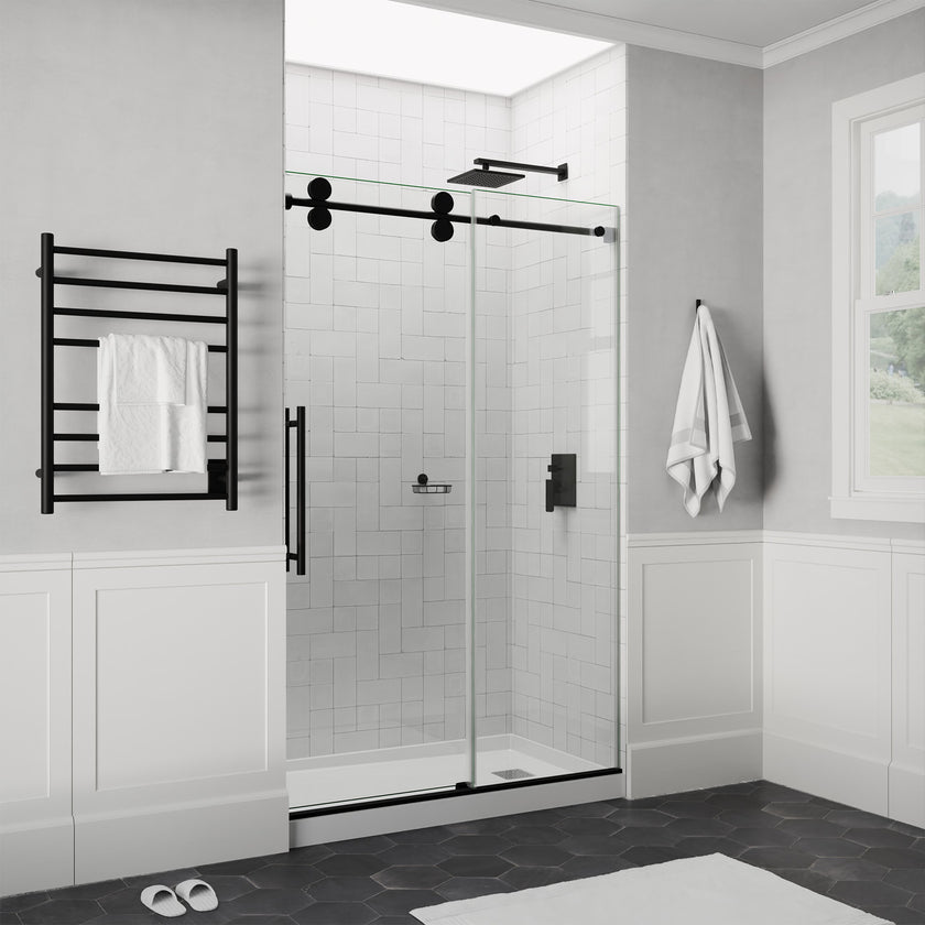 ANZZI 60" x 76" Frameless Sliding Shower Door SD-FRLS06102MB