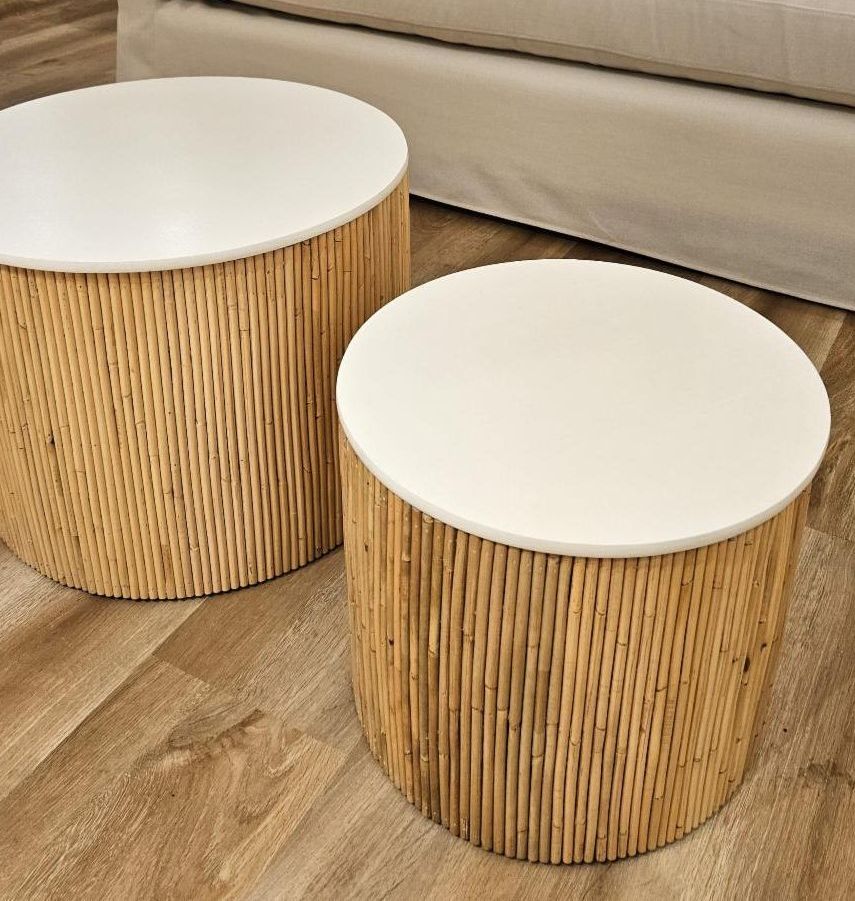 Padmas Willow Coffee Tables - Set of 2 - White WIL05-WHT