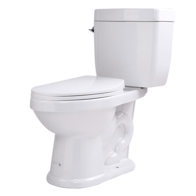 ANZZI Prima 67 in. Acrylic Flatbottom Non-Whirlpool Bathtub with Tugela Faucet and Talos 1.6 GPF Toilet FTAZ095-52C-65