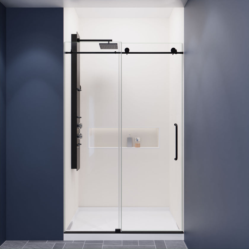 ANZZI Madam Series 44 to 48 in. x 76 in. Sliding Frameless Shower Door SD-AZ13-01MB