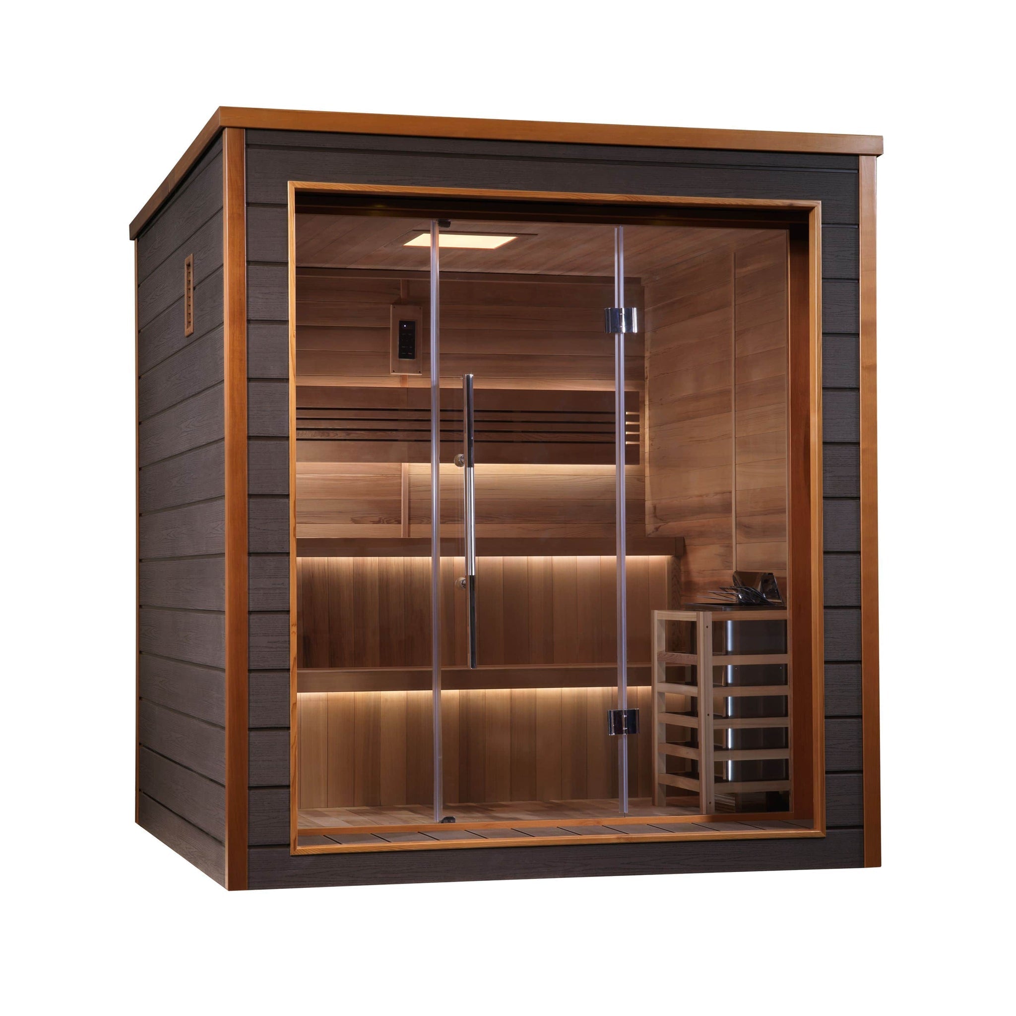 Golden Designs Bergen 6 Person Outdoor-Indoor Traditional Steam Sauna | GDI-8206-01