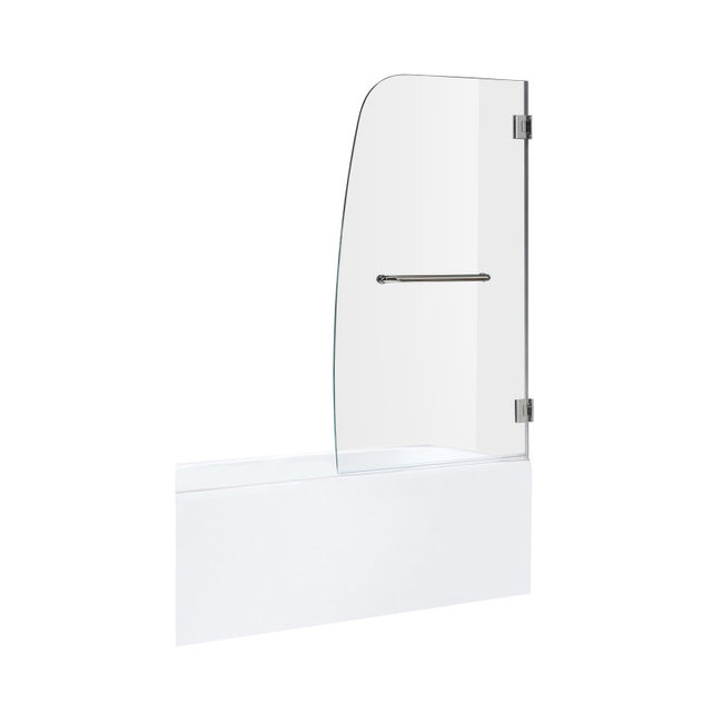 ANZZI 5 ft. Acrylic Rectangle Tub With 34 in. by 58 in. Frameless Hinged Tub Door SD1001CH-3260L