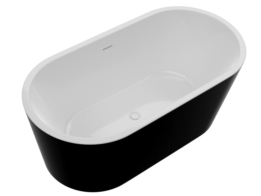 ANZZI Chand Series 55" - 67" Flat Bottom Freestanding Soaker Tub FT-AZ098-55