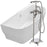 ANZZI Bank 64.9 in. Acrylic Flatbottom Bathtub with Tugela Faucet  FTAZ112-0052B
