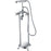 ANZZI Trend 67 in. Acrylic Flatbottom Non-Whirlpool Bathtub with Tugela Faucet and Talos 1.6 GPF Toilet FTAZ093-52C-65