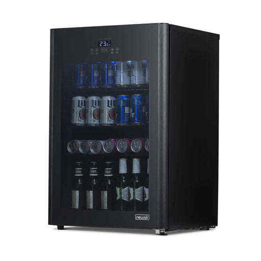 New Air Blemished Remanufactured Newair Froster 125 Can Freestanding Beverage Fridge in Black with Party and Turbo Mode, Chills Down to 23 Degrees