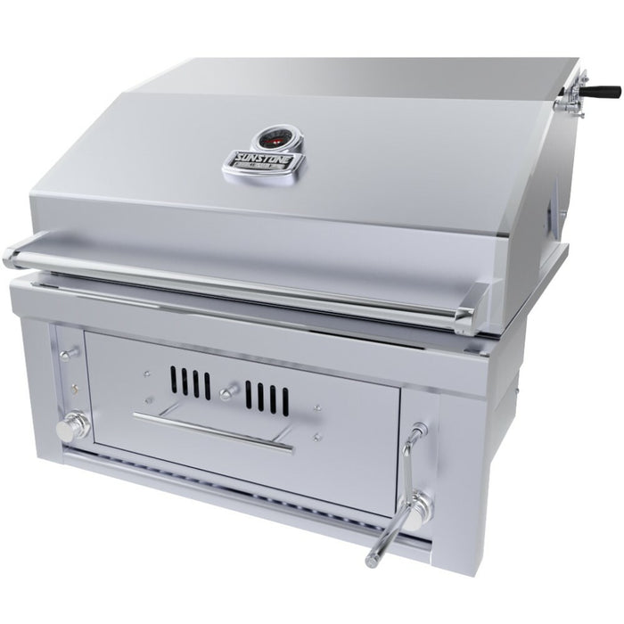 Sunstone 30” Single Zone Gas/Charcoal/Wood Hybrid Grill with Infra-Red