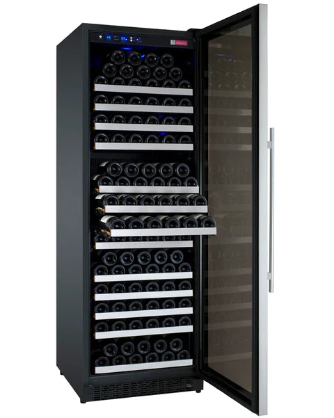 Allavino 24" Wide FlexCount II Tru-Vino 177 Bottle Single Zone Stainless Steel Right Hinge Wine Refrigerator