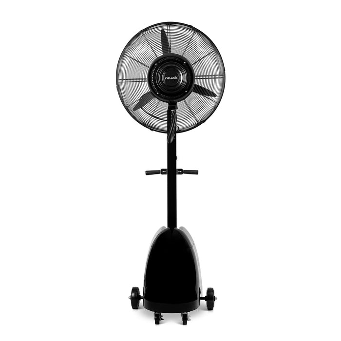 Newair 26” Pedestal Misting Fan with 8700 CFM of Power, Adjustable Mist Settings, Water Tank and 3 Fan Speeds, Perfect for the Patio, Back Yard, or Outdoor Dining Space