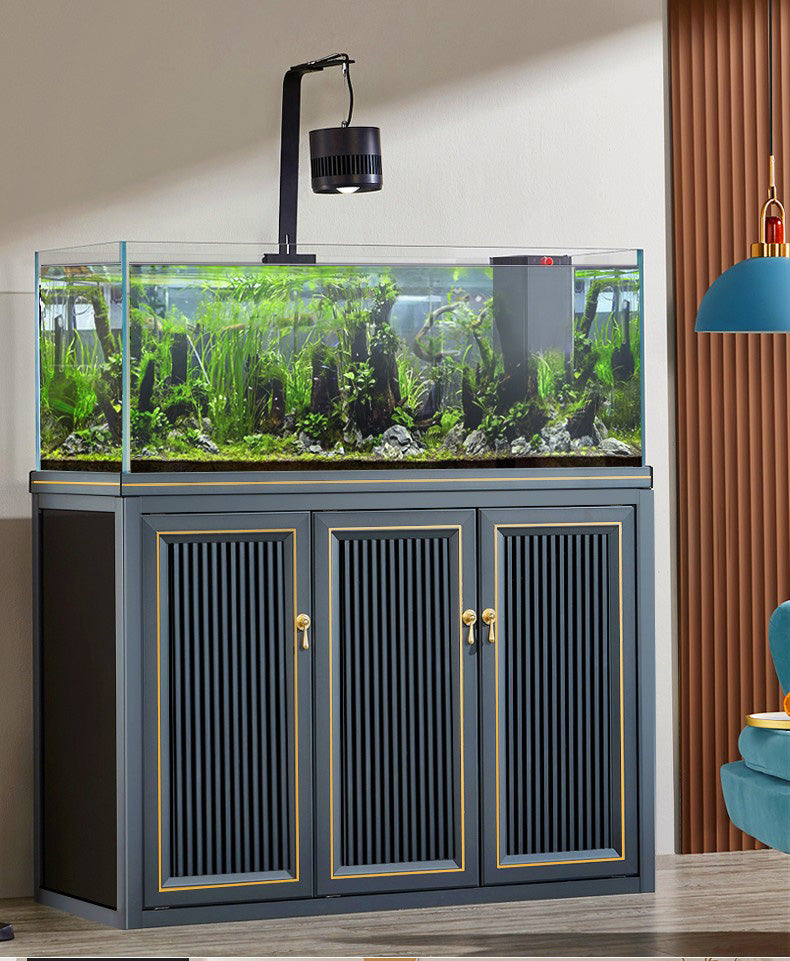 Aqua Dream 175 Gallon Plants Ranchu Aquarium with Ultra Clear Glass and Built in Sump All Black AD-1560-RANCHU
