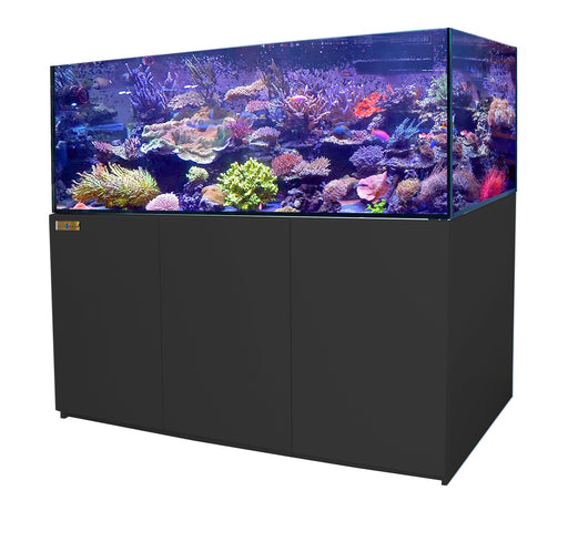 Aqua Dream 220 Gallon Coral Reef Aquarium Tank with Ultra Clear Glass and Built in Sump All Black  REEF-1800-BK