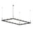 Foundry Intervals 4'x8' rectangle Led Pendant Etched Cylinder Uplight  Trim In Satin Black