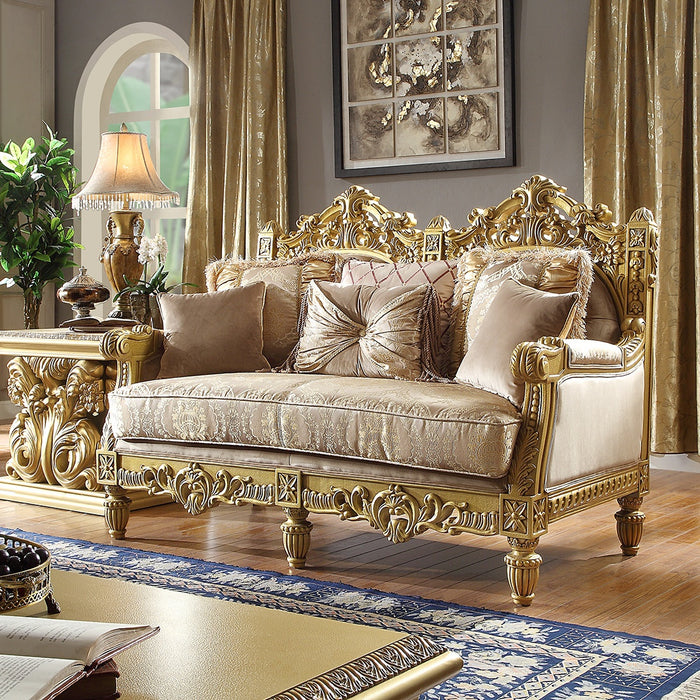 Homey Design Bright Gold Sofa Set HD-2659 – 3PC