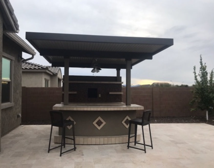 Kokomo Grills Key Largo Outdoor Kitchen With Built In BBQ Grill With 12 x 14 Patio Cover KeyLargo