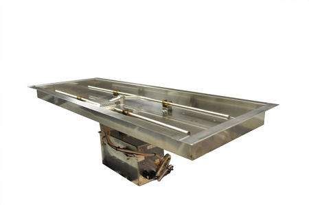 HPC Fire Rectangular 60 x 24 Inch Unfinished Fire Pit Enclosures for 36x14 Inch Burner Pans