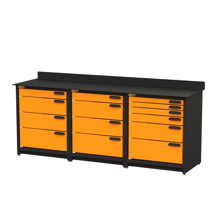 Swivel Storage Solutions 36" H x 120" W x 24" D 3 Piece Storage Cabinet Set