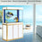 Aqua Dream 135 Gallon Tempered Glass Aquarium White and Gold AD-1260-WT