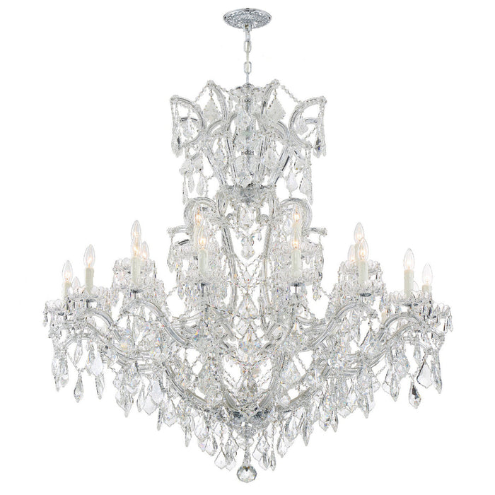 Foundry Maria Theresa 25 Light Spectra Crystal Chrome Chandelier