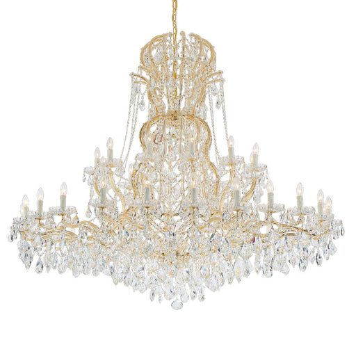 Foundry Maria Theresa 37 Light Clear Crystal Gold Chandelier